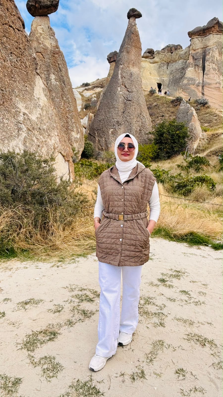 Belden Kemerli, Kullanışlı Cepli Kapitone Vizon Yelek