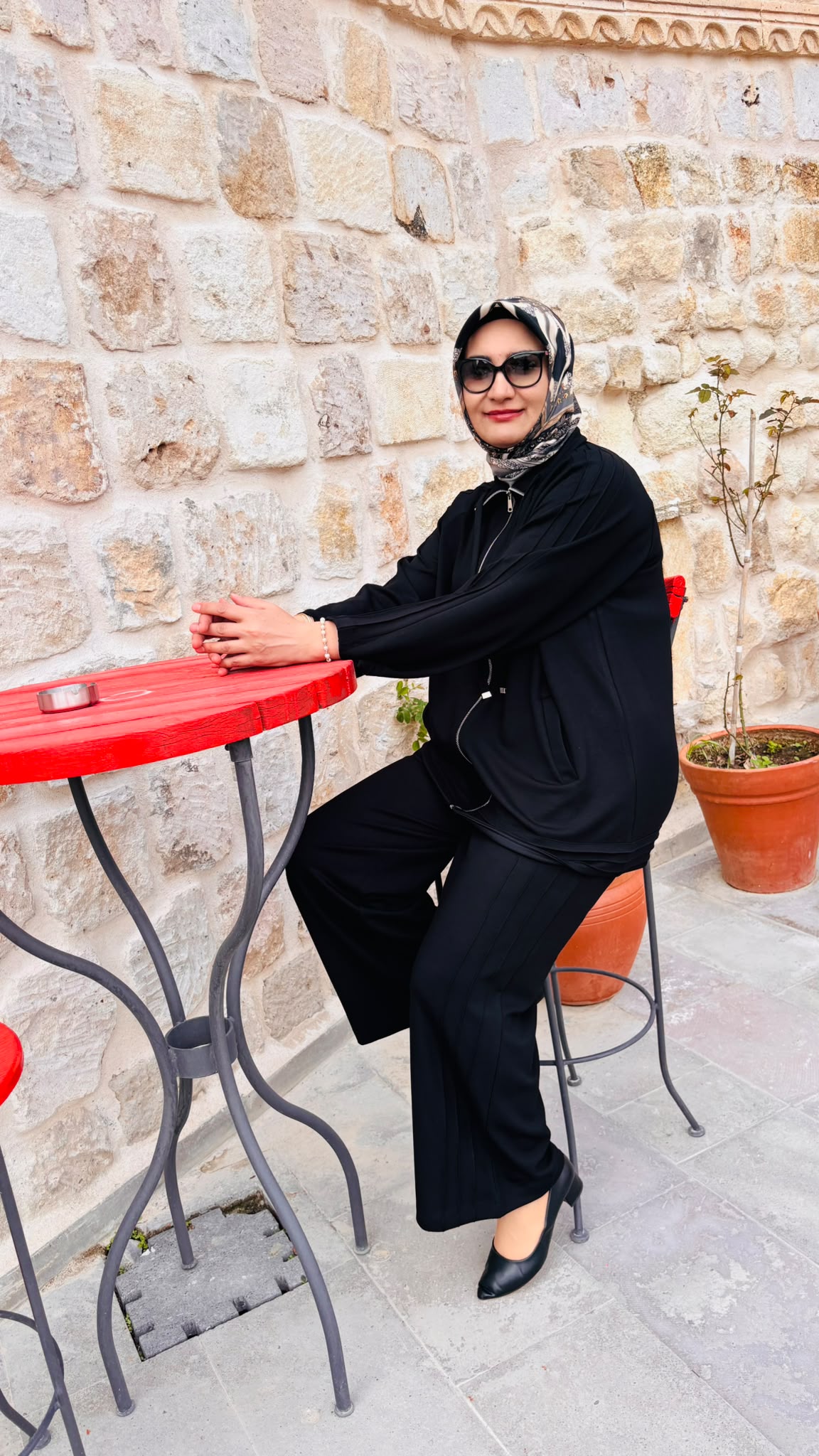 Çima Dikiş Detaylı Siyah İkili Takım